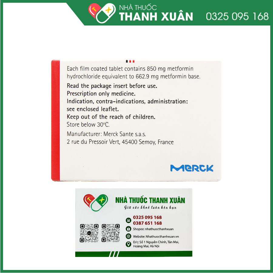 Thuốc Glucophage 850mg điều trị tiểu đường tuýp II